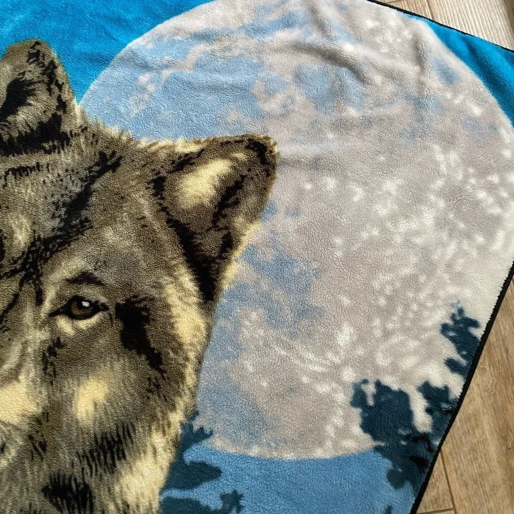 James Meger Wolf Moon Fleece Sci-fi Fantasy Large Throw Blanket